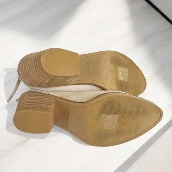 Dolce Vita Erika Suede Booties Beige Size 6 - Picture 5 of 11